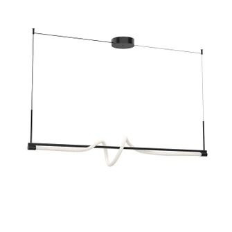 Cursive LED Linear Pendant in Black (347|LP95354-BK-UNV)