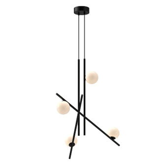 Amara LED Chandelier in Brushed Gold/Glossy Opal Glass (347|CH89832-BG/GO-UNV)