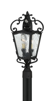 Brixton Ivy Three Light Outdoor Post Mount in Coal W/Honey Gold Highlight (7|9336-661)