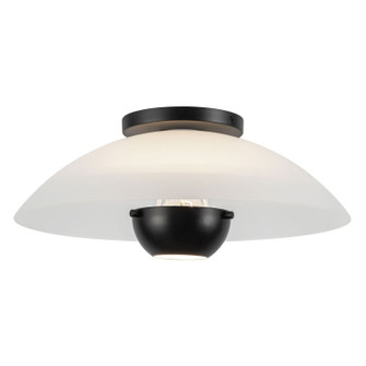 Umbra One Light Semi-Flush Mount in Opal Glass/Black (347|SF11914-OP/BK)