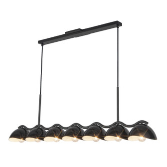 Atlas Seven Light Linear Pendant in Black (347|LP57642-BK)
