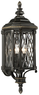 Bexley Manor Four Light Outdoor Wall Mount in Black w/Gold Highlights (7|9322-585)