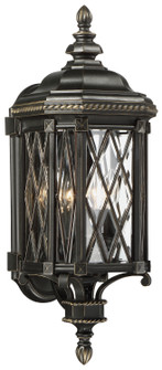Bexley Manor Four Light Outdoor Wall Mount in Black w/Gold Highlights (7|9321-585)