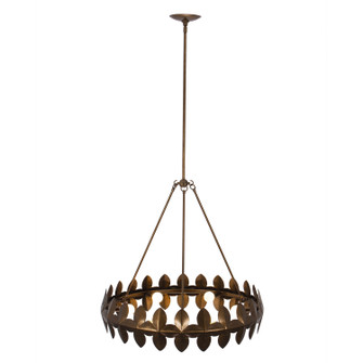 Vittoria Six Light Chandelier in Pearlized Antique Brass (33|529055PAB)