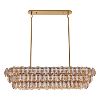 Uroko Nine Light Linear Pendant in Polished Winter Brass (33|524661PWB)
