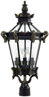 Stratford Hall Four Light Post Mount in Heritage w/Gold Highlights (7|8936-95)