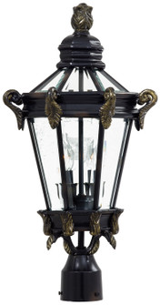 Stratford Hall Two Light Post Mount in Heritage w/Gold Highlights (7|8935-95)