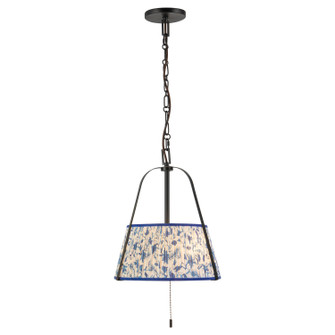Scout Two Light Pendant in Matte Black/Blue Linen (452|PD675213MBBL)