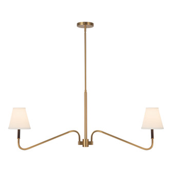Sloan Two Light Linear Pendant in Brushed Gold/White Linen (452|LP445242BGWL)