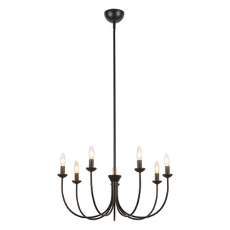 Ember Seven Light Chandelier in Matte Black (452|CH419726MB)