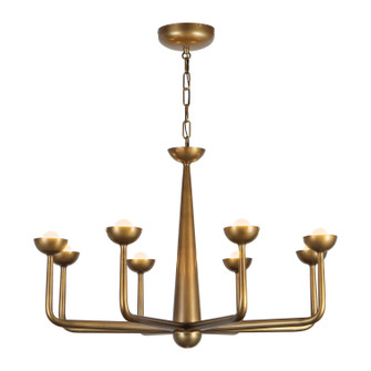 Spade LED Chandelier in Vintage Brass (452|CH313830VB)