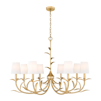 Aslin Eight Light Chandelier in Gold Leaf (224|830-42GLF)