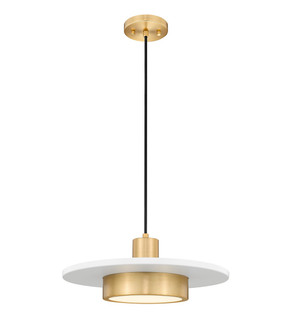 Ludo LED Pendant in Matte White + Modern Gold (224|829P16-MW-MGLD-LED)