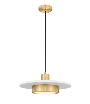 Ludo LED Pendant in Matte White + Modern Gold (224|829P16-MW-MGLD-LED)
