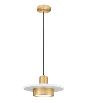Ludo LED Pendant in Matte White + Modern Gold (224|829P12-MW-MGLD-LED)