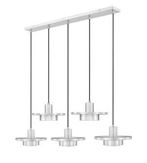 Ludo LED Linear Chandelier in Brushed Nickel (224|829P12-5L-BN-LED)