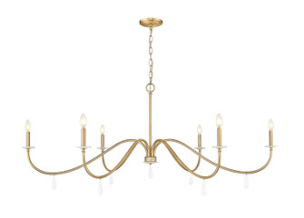 Toussant Six Light Chandelier in Modern Gold (224|6103-63MGLD)