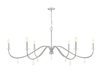 Toussant Six Light Chandelier in Brushed Nickel (224|6103-63BN)