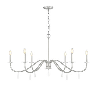 Toussant Six Light Chandelier in Brushed Nickel (224|6103-45BN)