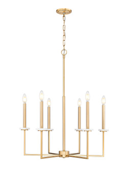 Gaultier Six Light Chandelier in Modern Gold (224|6100-6MGLD)