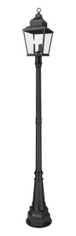 Raphael Three Light Outdoor Post Mount in Sand Black (224|5029PHBR-564P-BK)