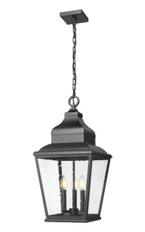 Raphael Three Light Outdoor Chain Mount Ceiling Fixture in Sand Black (224|5029CHB-BK)
