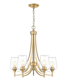 Joliet Five Light Chandelier in Burnished Brass (224|473-5BBR)