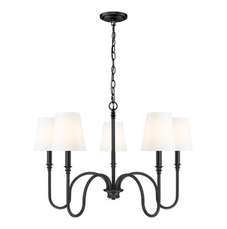 Jisele Five Light Chandelier in Matte Black (224|4505-5MB)