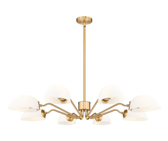 Breton Eight Light Chandelier in Modern Gold (224|3048-8MGLD)