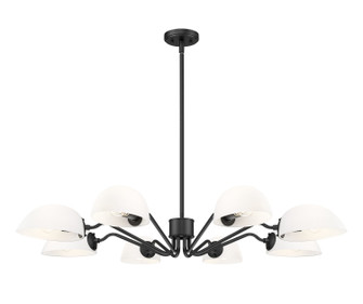 Breton Eight Light Chandelier in Matte Black (224|3048-8MB)