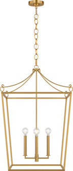 Carlyle Four Light Lantern in Burnished Brass | Burnished Brass (454|KSC1194BBS)