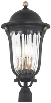Peale Street Four Light Outdoor Post Mount in Sand Coal And Vermeil Gold (7|73239-738)