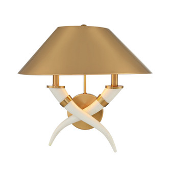 Hearne Two Light Wall Sconce in Warm Brass (51|9-6301-2-322)