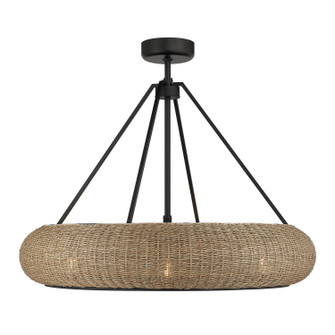 Gaia Six Light Fan D'Lier in Matte Black (51|40-FD-8302-89)