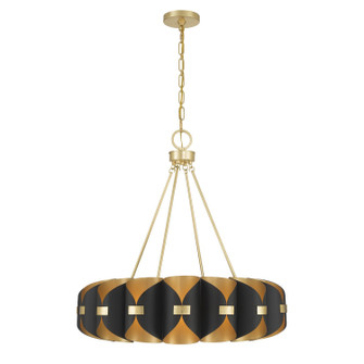 Pelham LED Chandelier in Black Cashmere/True Gold (51|1-2414-16-343)