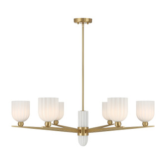 Collier Six Light Chandelier in Warm Brass (51|1-1125-6-322)