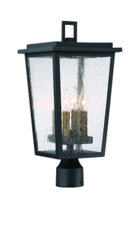 Cantebury Four Light Outdoor Post Mount in Coal W/Gold (7|72756-66G)