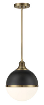 Vorey One Light Pendant in Coal And Oxidized Aged Brass (7|6605-885)