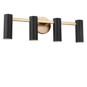Zentro Four Light Vanity in Satin Brass (1|GLV2084SB)