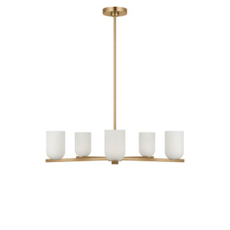 Neblina Five Light Chandelier in Satin Brass (1|GLC1935SB)