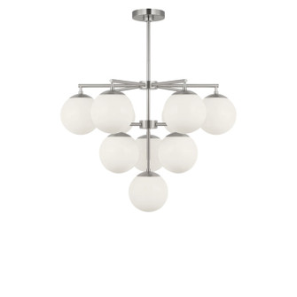 Nube Ten Light Chandelier in Brushed Nickel (1|GLC18010BN)