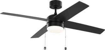 Loni 52'' Ceiling Fan in Midnight Black (1|4LNI52MBKAWD)