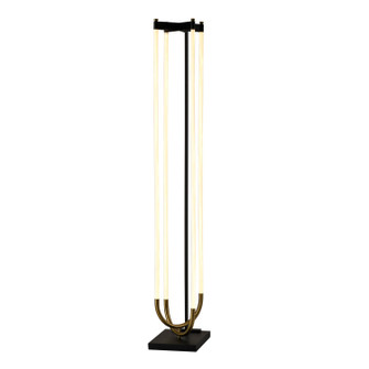 Cascata LED Floor Lamp in Black, Brushed Brass (78|AC6816BK)