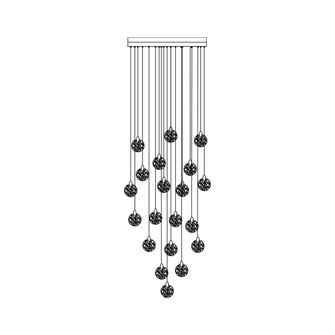 Snowflake LED Chandelier in Satin Brass (78|AC12155BB)