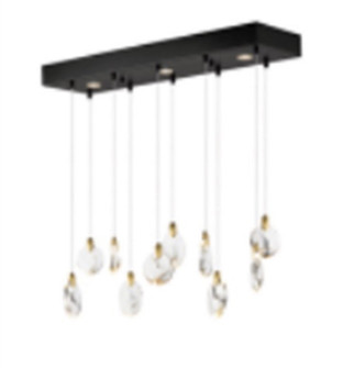 Snowflake LED Island Pendant in Satin Brass (78|AC12154BB)