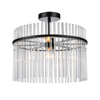 Ava One Light Semi Flush Mount in Black (78|AC12081BK)