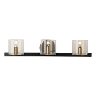 Salinas Three Light Vanity in Black and Brass (78|AC11823BB)