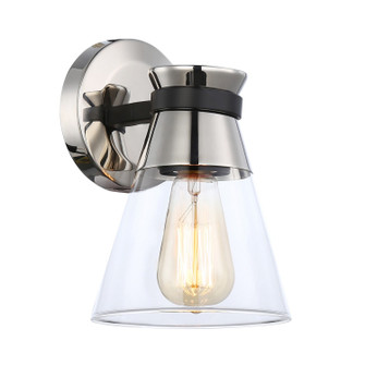 Kanata One Light Wall Sconce in Black & Polished Nickel (78|AC11801NB)