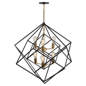 Artistry Six Light Chandelier in Matte Black & Harvest Brass (78|AC11116)