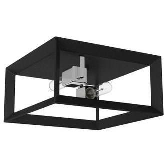 Vineyard Two Light Flush Mount in Black & Chrome (78|AC10063BC)